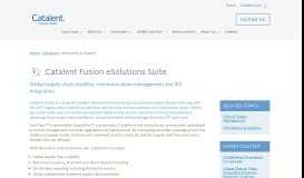 
							         eSolutions & Support - Catalent Clinical Supply Services								  
							    