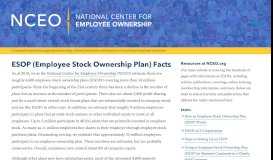 
							         ESOP (Employee Stock Ownership Plan) Facts								  
							    