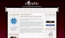 
							         Esoterische Partnerschaftsanalysee - Esoterik Portal eSophia								  
							    