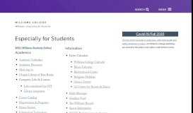 
							         Especially for Students – Williams College								  
							    