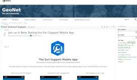 
							         Esri Technical Support ... | GeoNet								  
							    