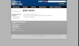 
							         ESS Forms | Official website of the City of Tucson								  
							    