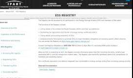 
							         ESS Registry and ESS Portal - Energy Savings Scheme								  
							    