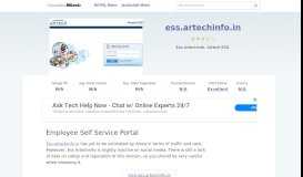 
							         Ess.artechinfo.in website. Employee Self Service Portal.								  
							    