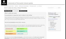 
							         Essay Planning - The University of Newcastle Library Guides								  
							    