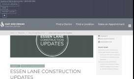 
							         Essen Lane Construction Updates | Mary Bird Perkins Cancer Center								  
							    
