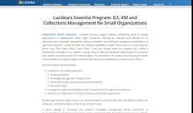 
							         Essentia Options ILS, KM, CMS For Smaller Clients | Lucidea								  
							    