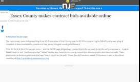 
							         Essex County makes contract bids available online - nj.com								  
							    