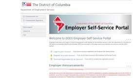 
							         ESSP - DOES - Employer & Agent Portal - DC.gov								  
							    