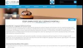 
							         ESSP (Employee Self Service Portal) | lyceum								  
							    