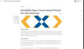 
							         Establish Open Government Portal for data sharing								  
							    