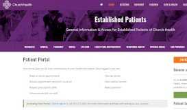 
							         Established Patients | Church Health								  
							    