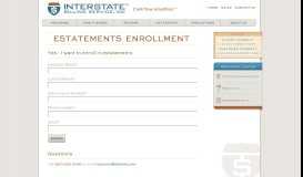 
							         Estatement Enrollment - Interstate Billing Service								  
							    