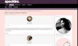 
							         Estee Lauder employee website | Specktra: The online community for ...								  
							    