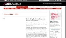 
							         Estimating Software Releases Featured Product | AWCI								  
							    