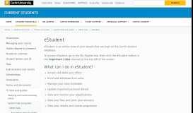 
							         eStudent - Current Students - Curtin Student Services								  
							    