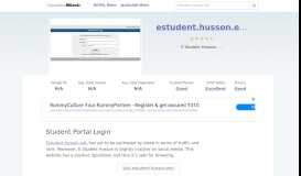 
							         Estudent.husson.edu website. Student Portal Login.								  
							    