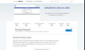 
							         Estudent.smcsc.edu website. Student Portal Login.								  
							    