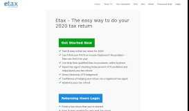 
							         Etax - Your Online Tax Return 2019 - Tax Returns Are Easy At Etax ...								  
							    