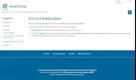 
							         ETC/ULS publications (ETC reports) — Eionet Portal Prototype								  
							    