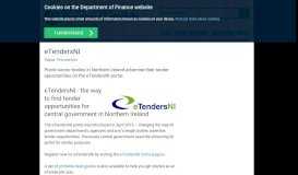 
							         eTendersNI | Department of Finance								  
							    