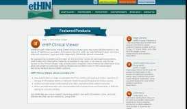 
							         etHIN Health Information Portal - East Tennessee Health Information ...								  
							    