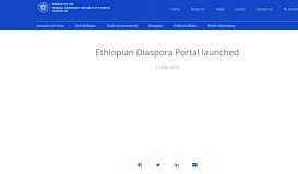 
							         Ethiopian Diaspora Portal launched | Embassy of Ethiopia, London								  
							    