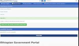 
							         Ethiopian Government Portal >> globalEDGE: Your source for Global ...								  
							    