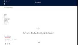 
							         Etihad inflight Internet Technology Review								  
							    
