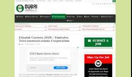 
							         Etisalat Careers in Dubai Emirates Telecommunications Corporation								  
							    