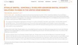 
							         Etisalat Digital, SonicWall to Deliver Advanced Digital Security ...								  
							    