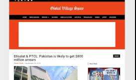 
							         Etisalat & PTCL: Pakistan is likely to get $800 million arrears - Global ...								  
							    