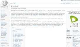 
							         Etisalat - Wikipedia								  
							    