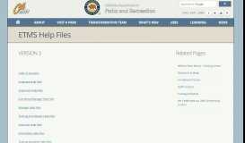 
							         ETMS Help Files - California State Parks - CA.gov								  
							    