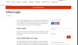 
							         eToro Login Webtrader - eToro com Login - ForexSQ								  
							    