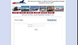 
							         eTrac Portal - Jet Expedited Transport								  
							    