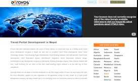 
							         eTravos – Best Travel Portal Development company in Nepal								  
							    