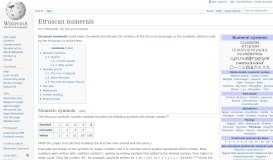 
							         Etruscan numerals - Wikipedia								  
							    