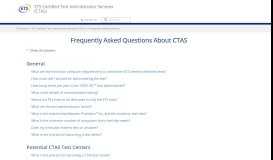 
							         ETS Certified Test Administrator Services (CTAS): Frequently Asked ...								  
							    