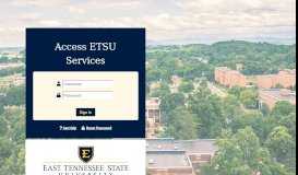 
							         ETSU Secure Login - GoldLink - East Tennessee State University								  
							    