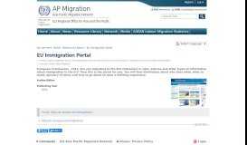 
							         EU Immigration Portal — AP Migration								  
							    