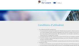 
							         EU Learn - Conditions d'utilisation								  
							    