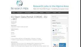 
							         EU Open Data Portal: CORDIS – EU – FP7								  
							    