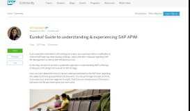 
							         Eureka! Guide to understanding & experiencing SAP APIM | SAP Blogs								  
							    