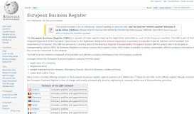 
							         European Business Register - Wikipedia								  
							    