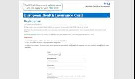
							         European Health Insurance Card User Registration - EHIC								  
							    