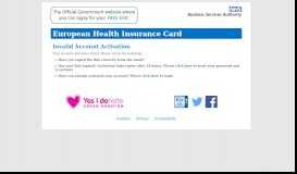 
							         European Health Insurance Card User Registration								  
							    