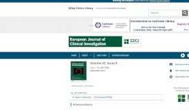 
							         European Journal of Clinical Investigation : Vol 43 , No 9								  
							    