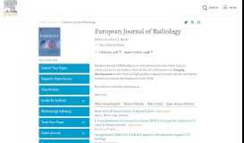 
							         European Journal of Radiology - Elsevier								  
							    