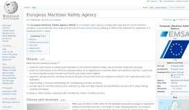 
							         European Maritime Safety Agency - Wikipedia								  
							    